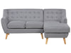 Left Hand Fabric Corner Sofa Grey
