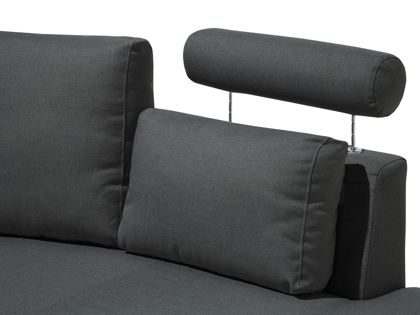 7 Seater Curved Fabric Modular Sofa Grey ROTUNDE