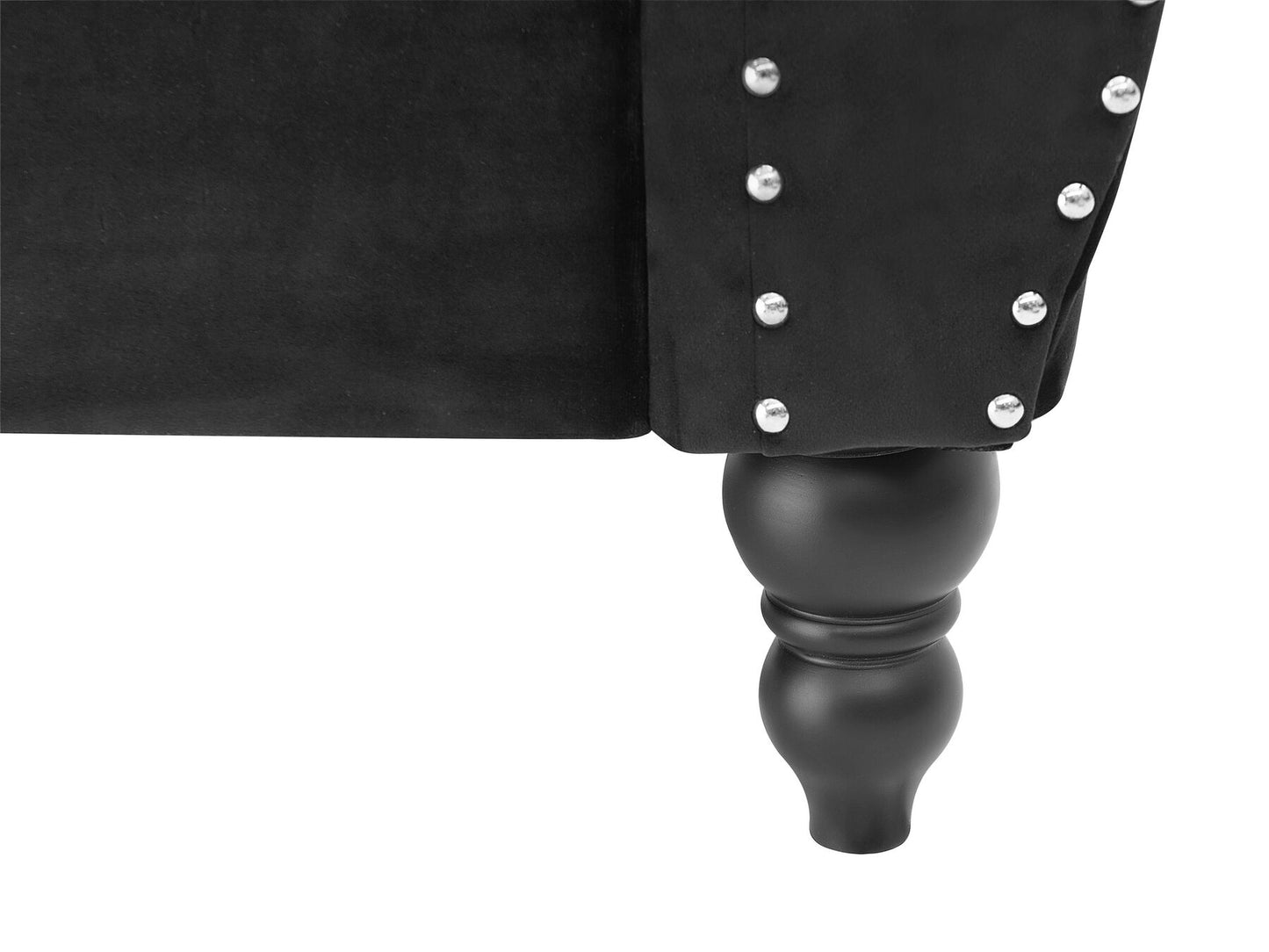 2 Seater Velvet Sofa Black SKIEN