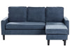 Fabric Sofa with Ottoman Navy Blue