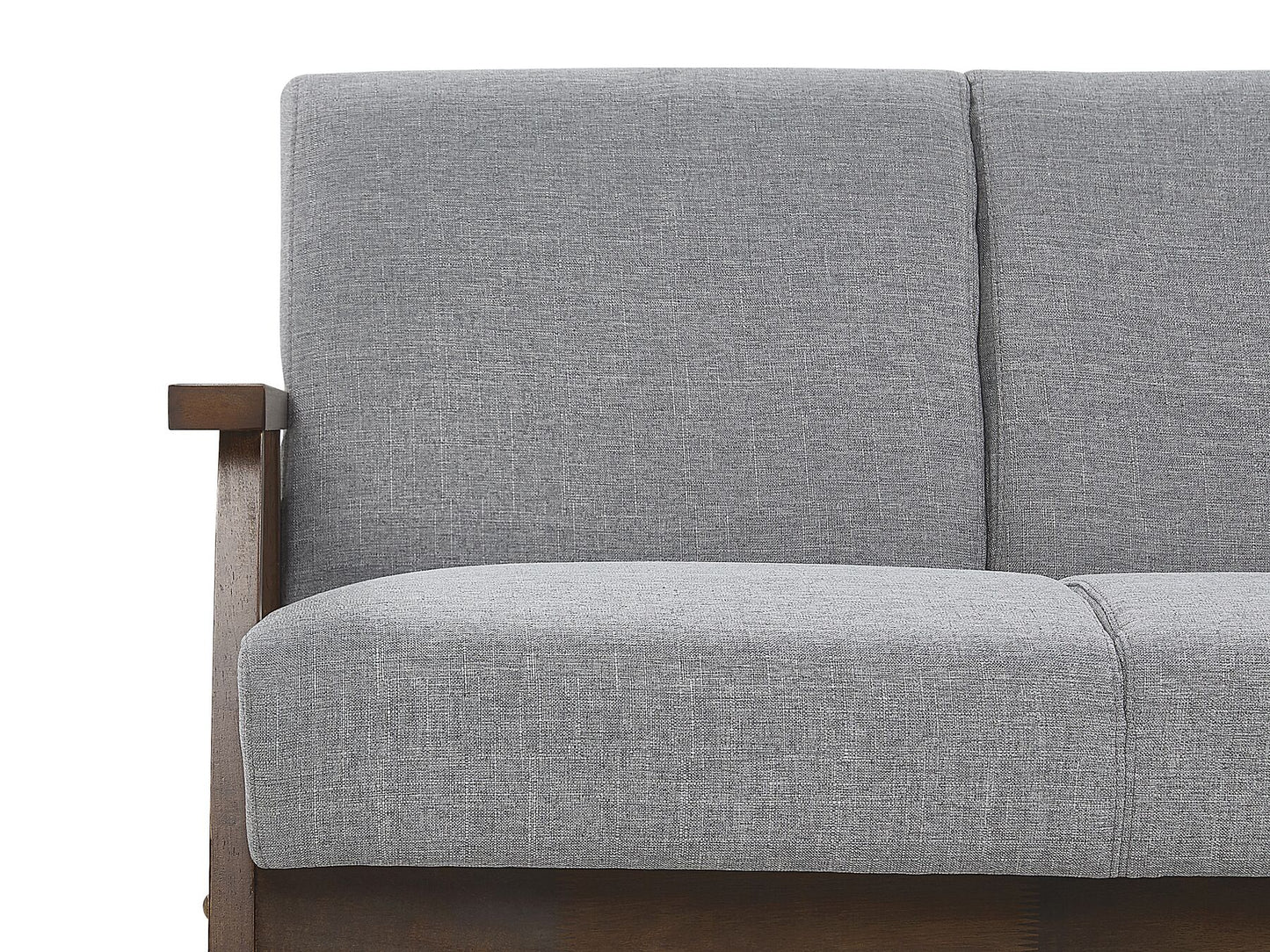 3 Seater Fabric Sofa Grey ASNES
