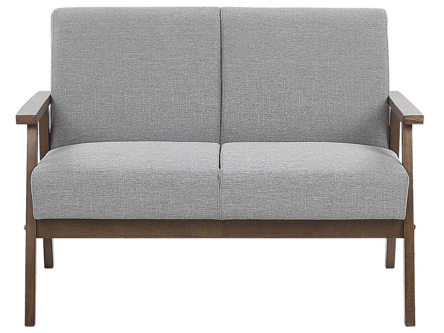 3 Seater Fabric Sofa Grey ASNES