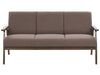 3 Seater Fabric Sofa Brown