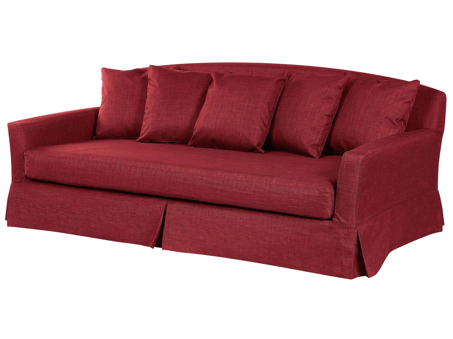 3 Seater Fabric Sofa Red GILJA