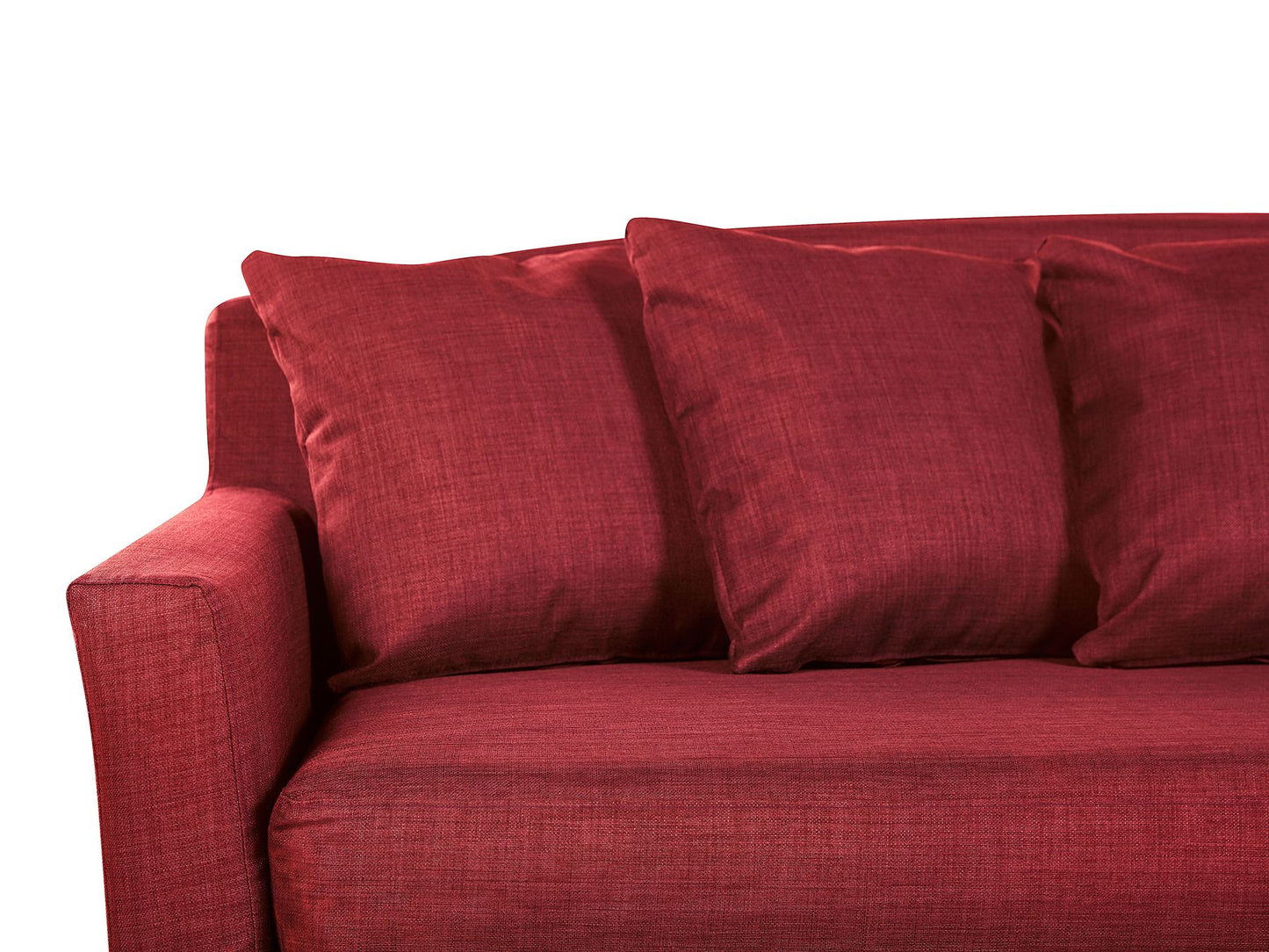 3 Seater Fabric Sofa Red GILJA