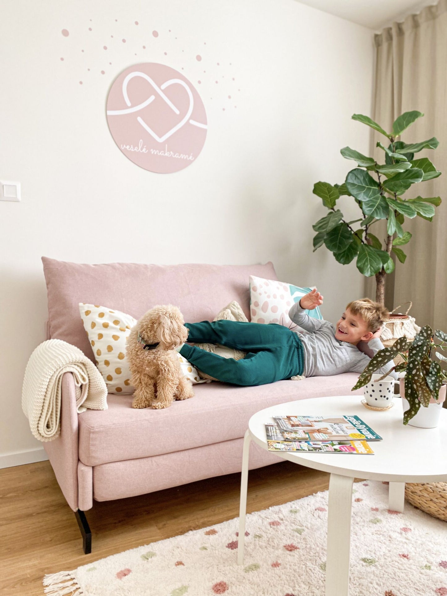 Fabric Sofa Bed Pink BELFAST