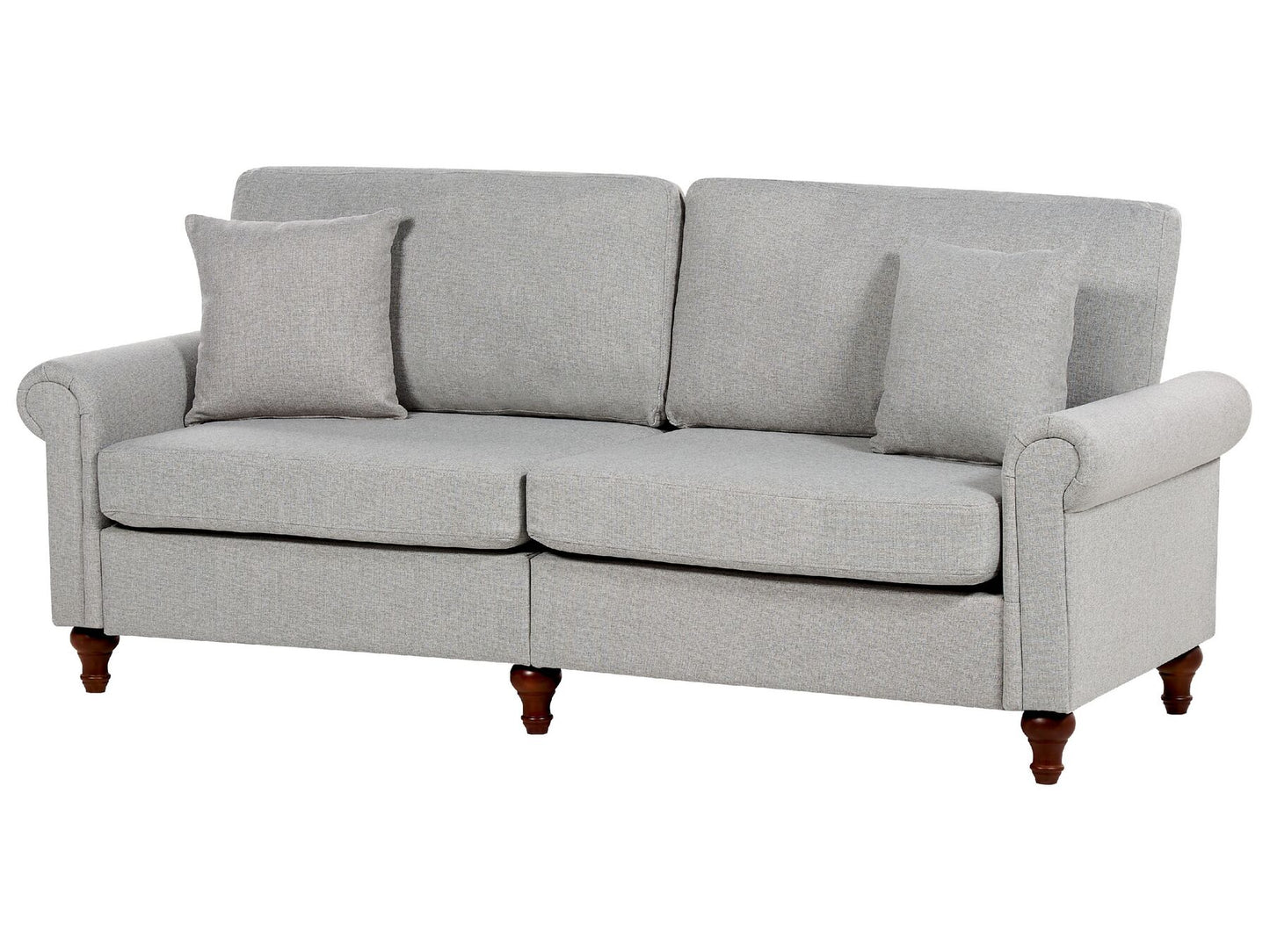 3 Seater Fabric Sofa Light Grey GINNERUP