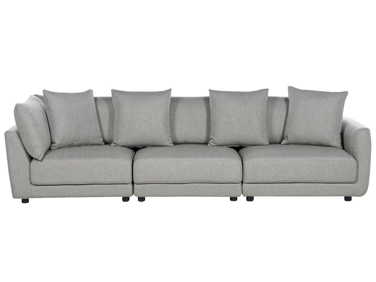 3 Seater Fabric Sofa with Ottoman Light Grey SIGTUNA