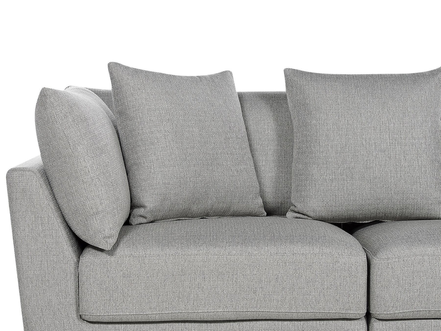 3 Seater Fabric Sofa with Ottoman Light Grey SIGTUNA