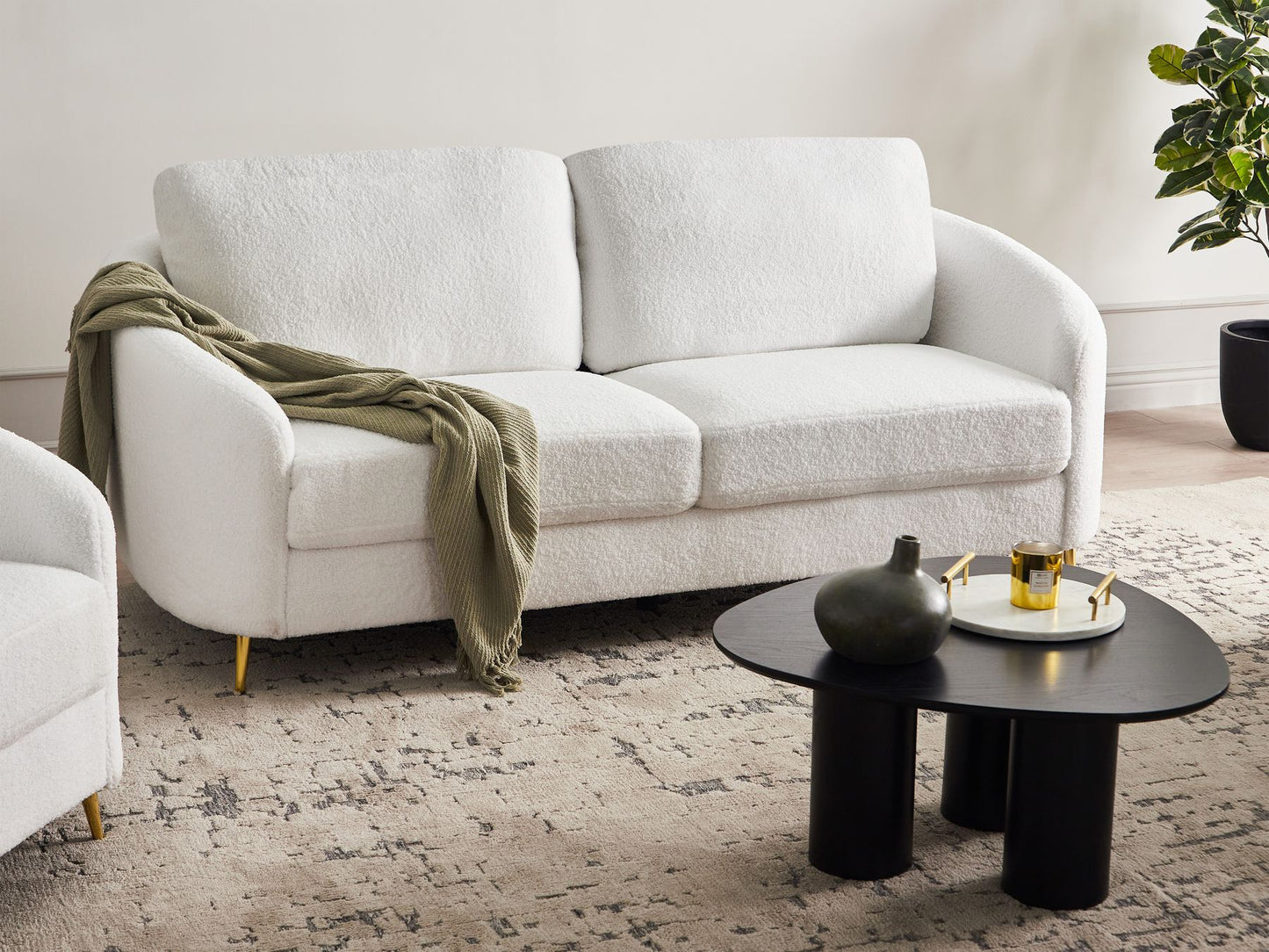 Sofa TROSA Boucle White 3 Seater