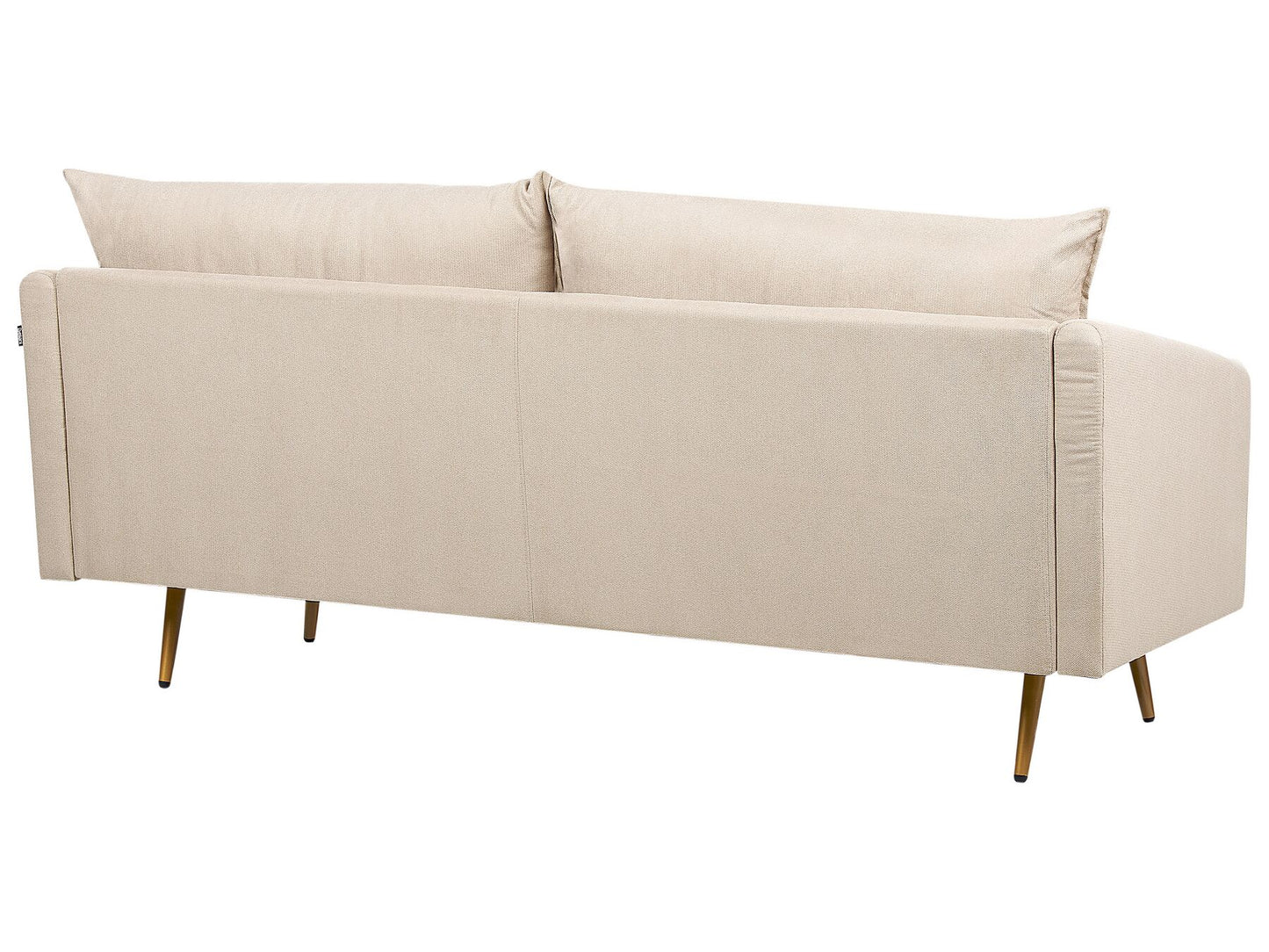3 Seater Velvet Sofa Beige MAURA