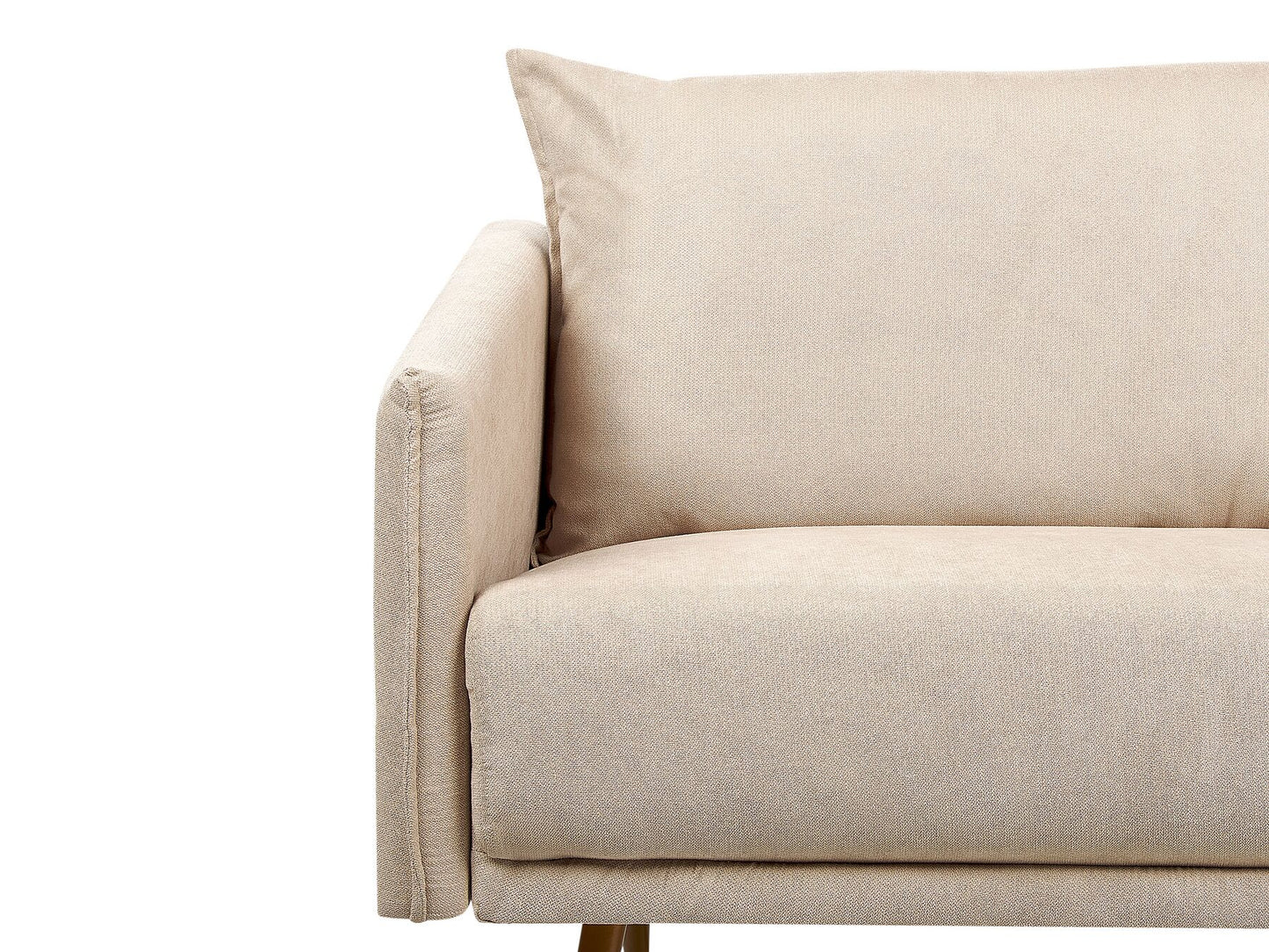 3 Seater Velvet Sofa Beige MAURA