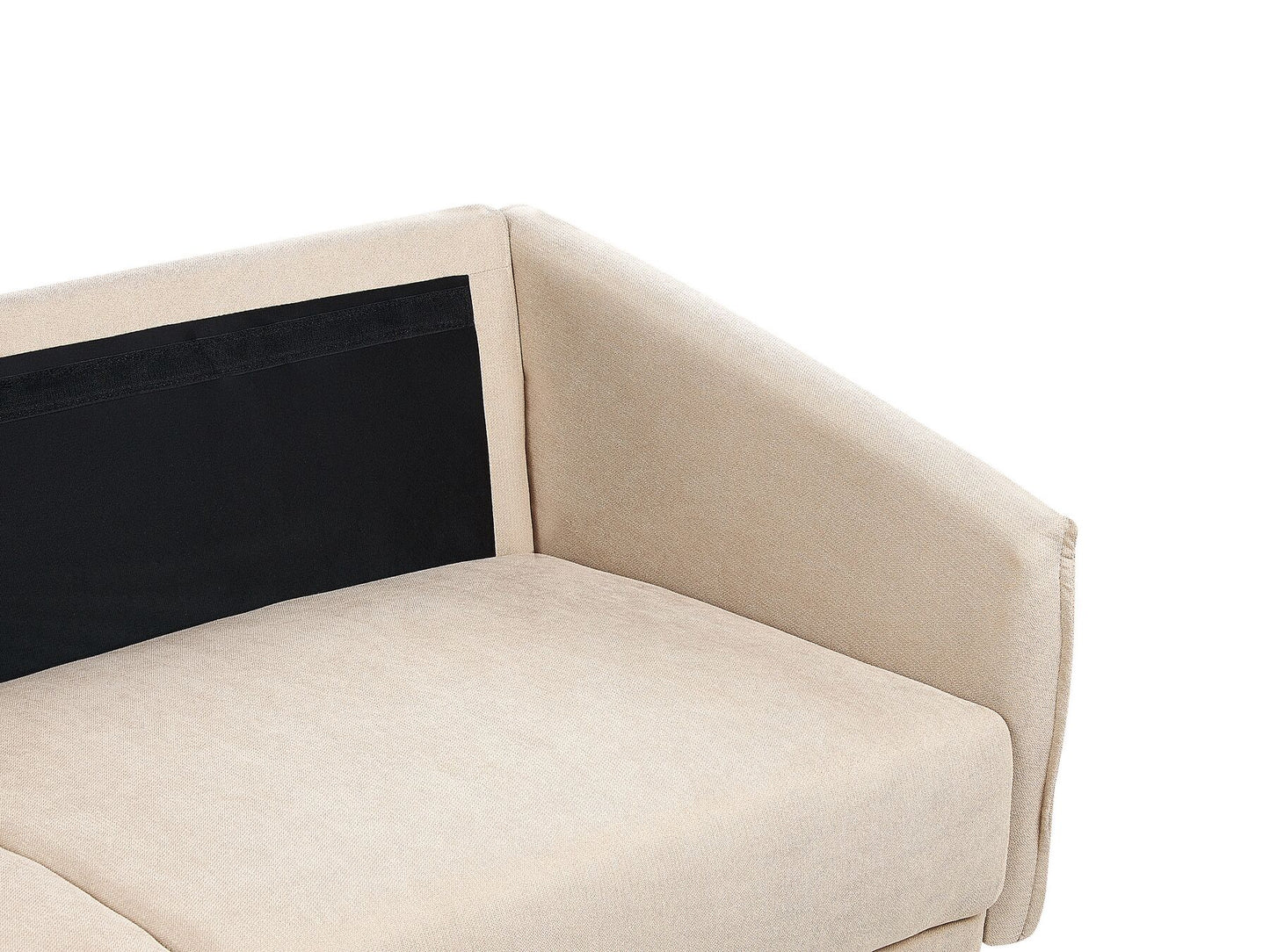 3 Seater Velvet Sofa Beige MAURA