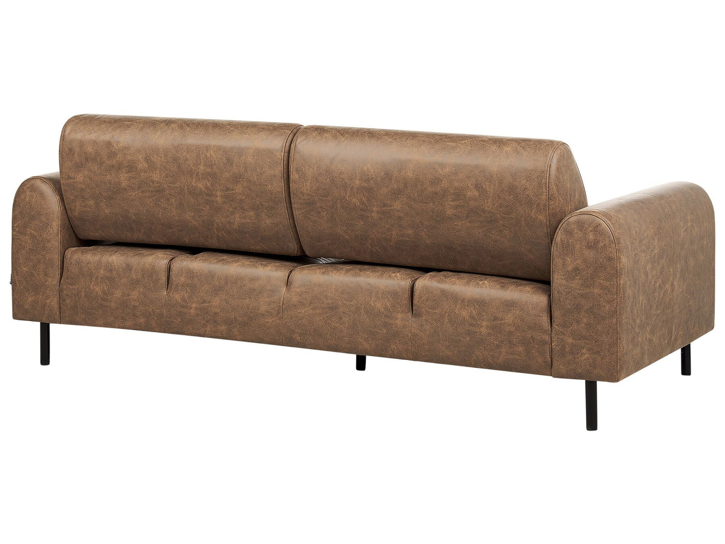 3 Seater Fabric Sofa Brown ASKIM