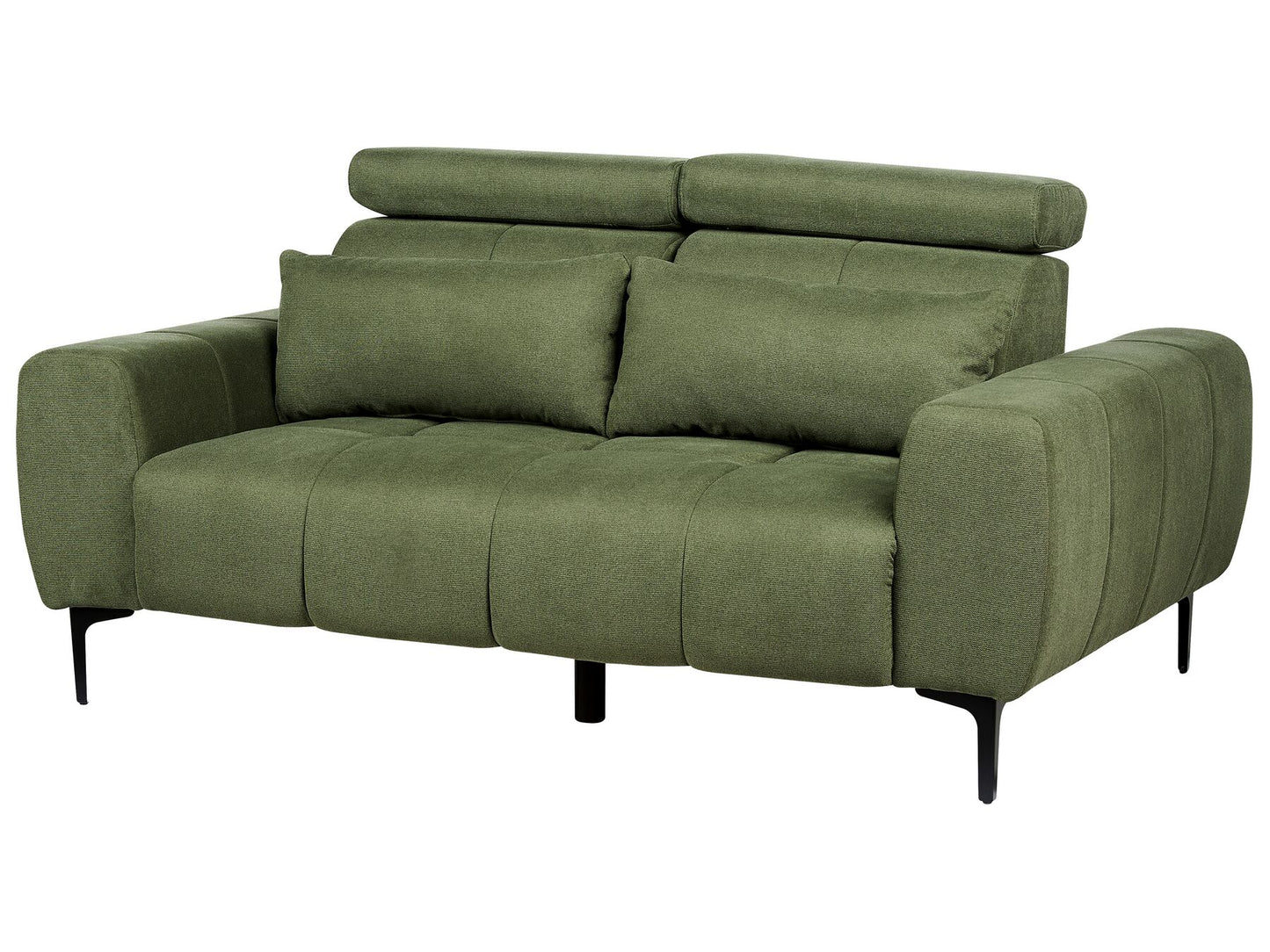 2 Seater Fabric Sofa Green VEGAMO