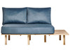 2 Seater Fabric Sofa with Table Blue