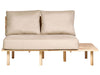 2 Seater Fabric Sofa with Table Beige
