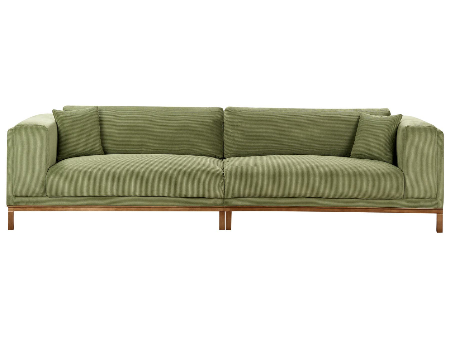 4 Seater Cord Sofa Green VENG