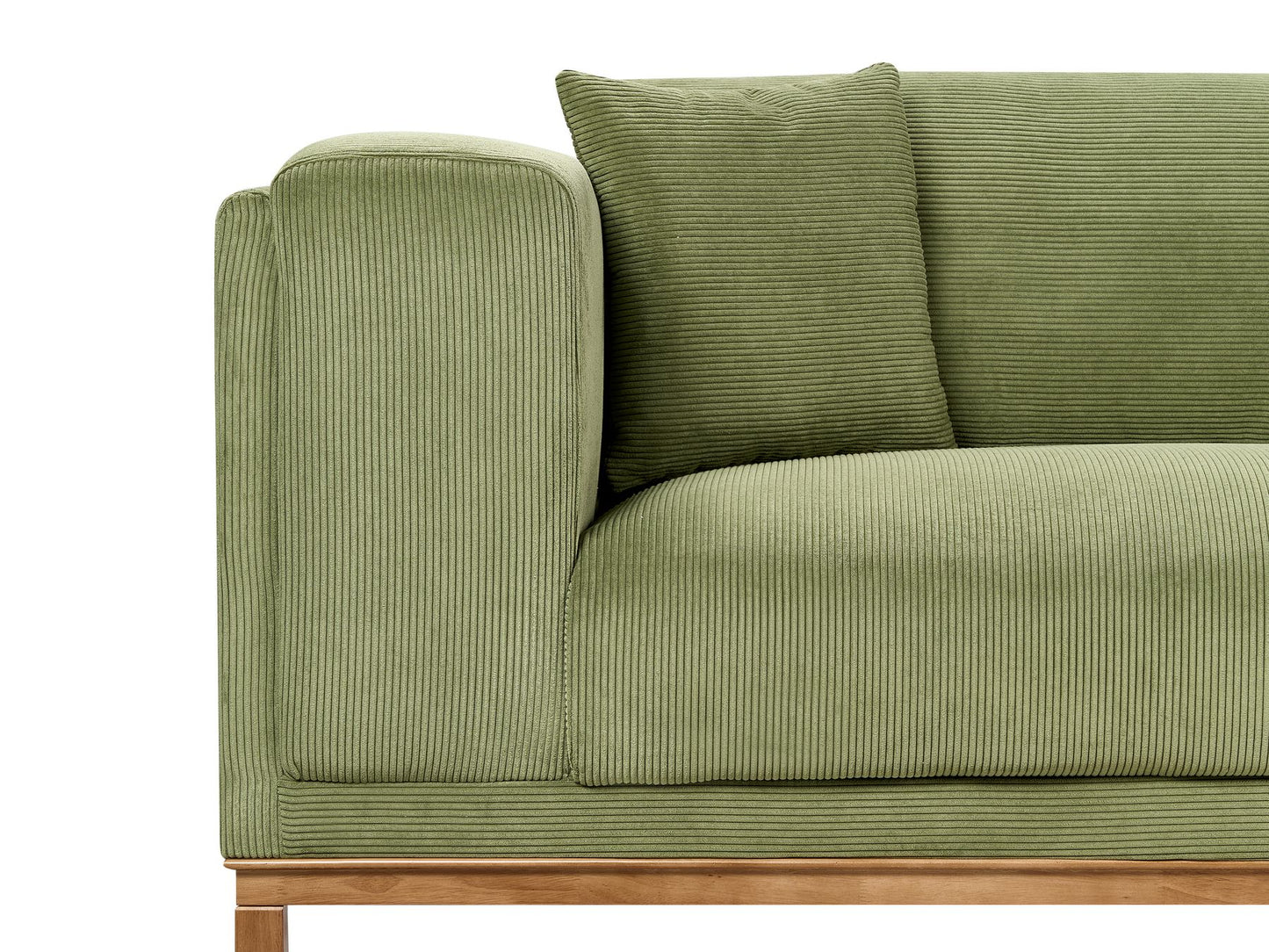 4 Seater Cord Sofa Green VENG