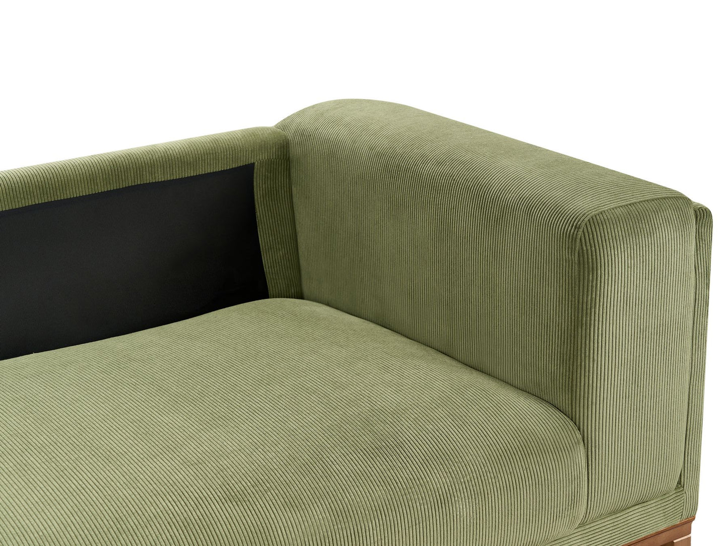 4 Seater Cord Sofa Green VENG