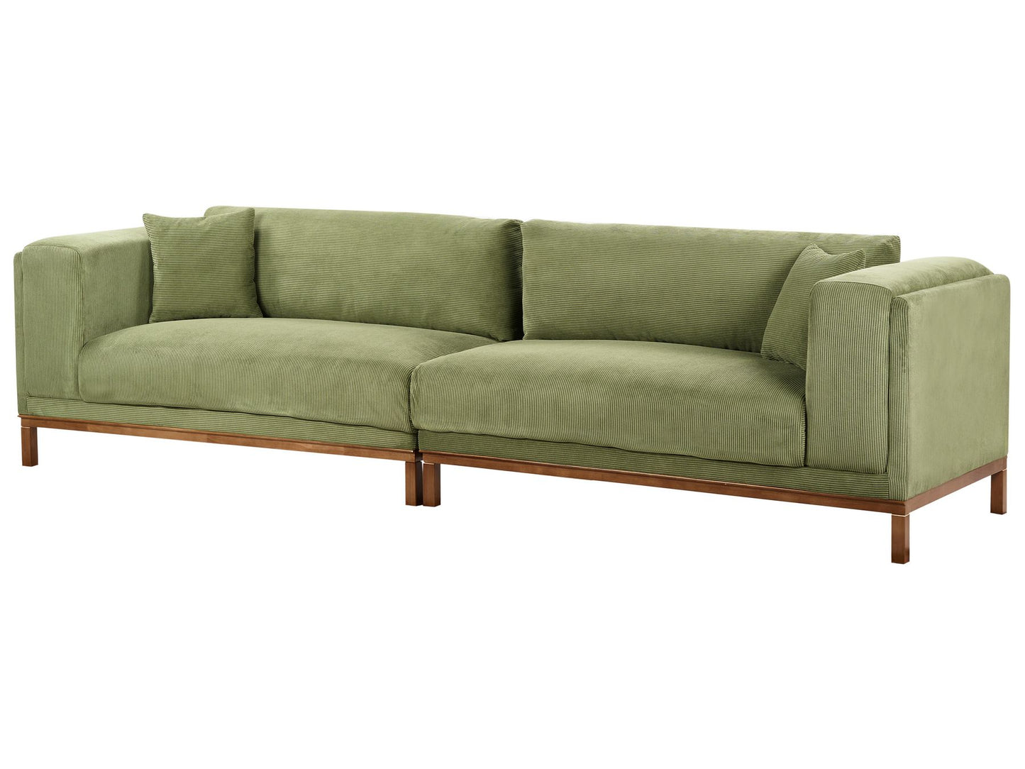 4 Seater Cord Sofa Green VENG