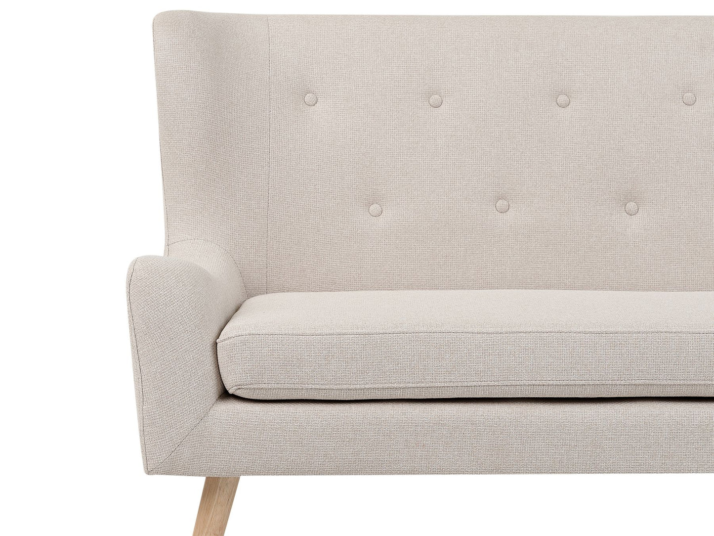 2 Seater Fabric Sofa Light Beige SKIBBY