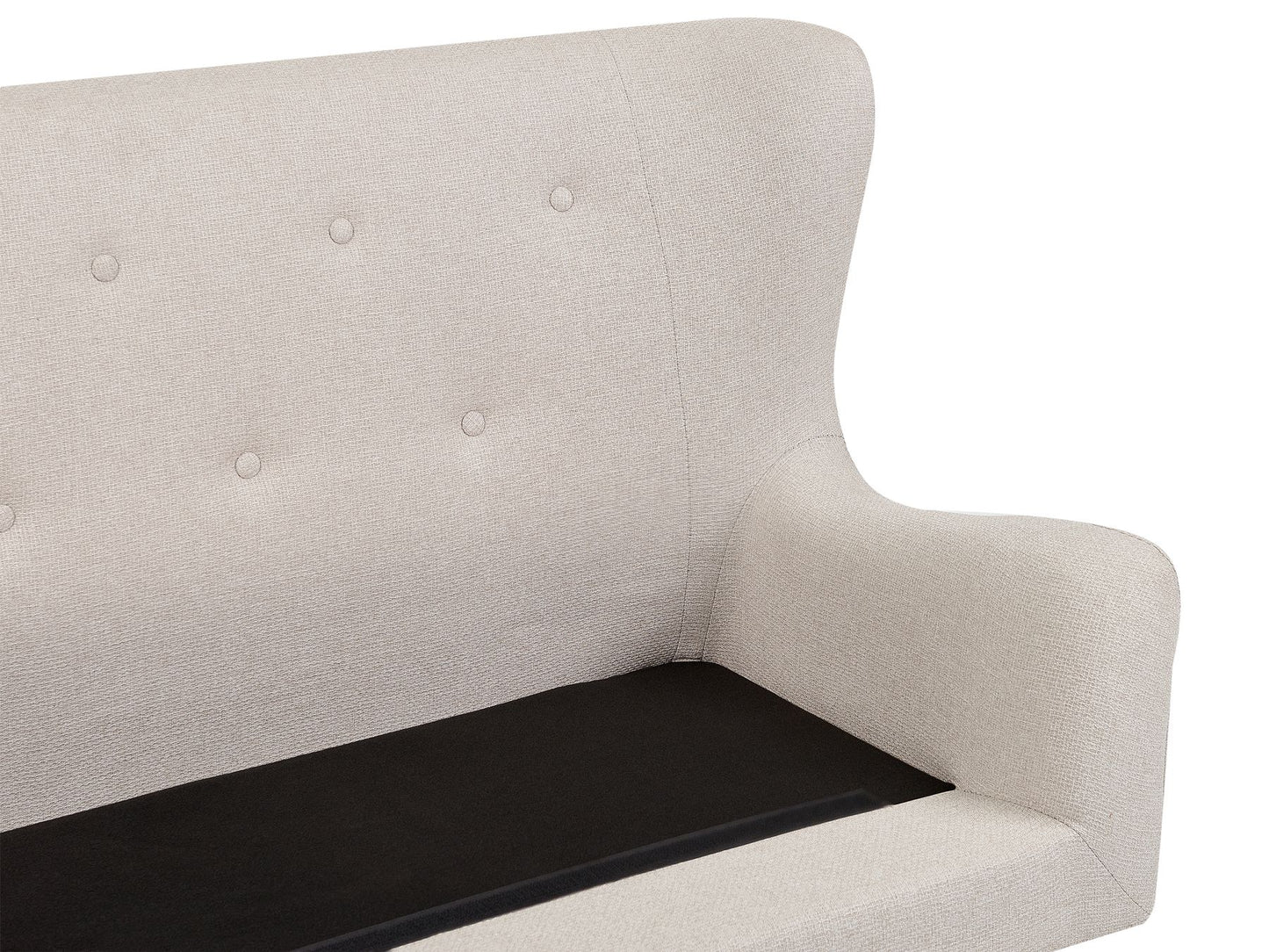2 Seater Fabric Sofa Light Beige SKIBBY