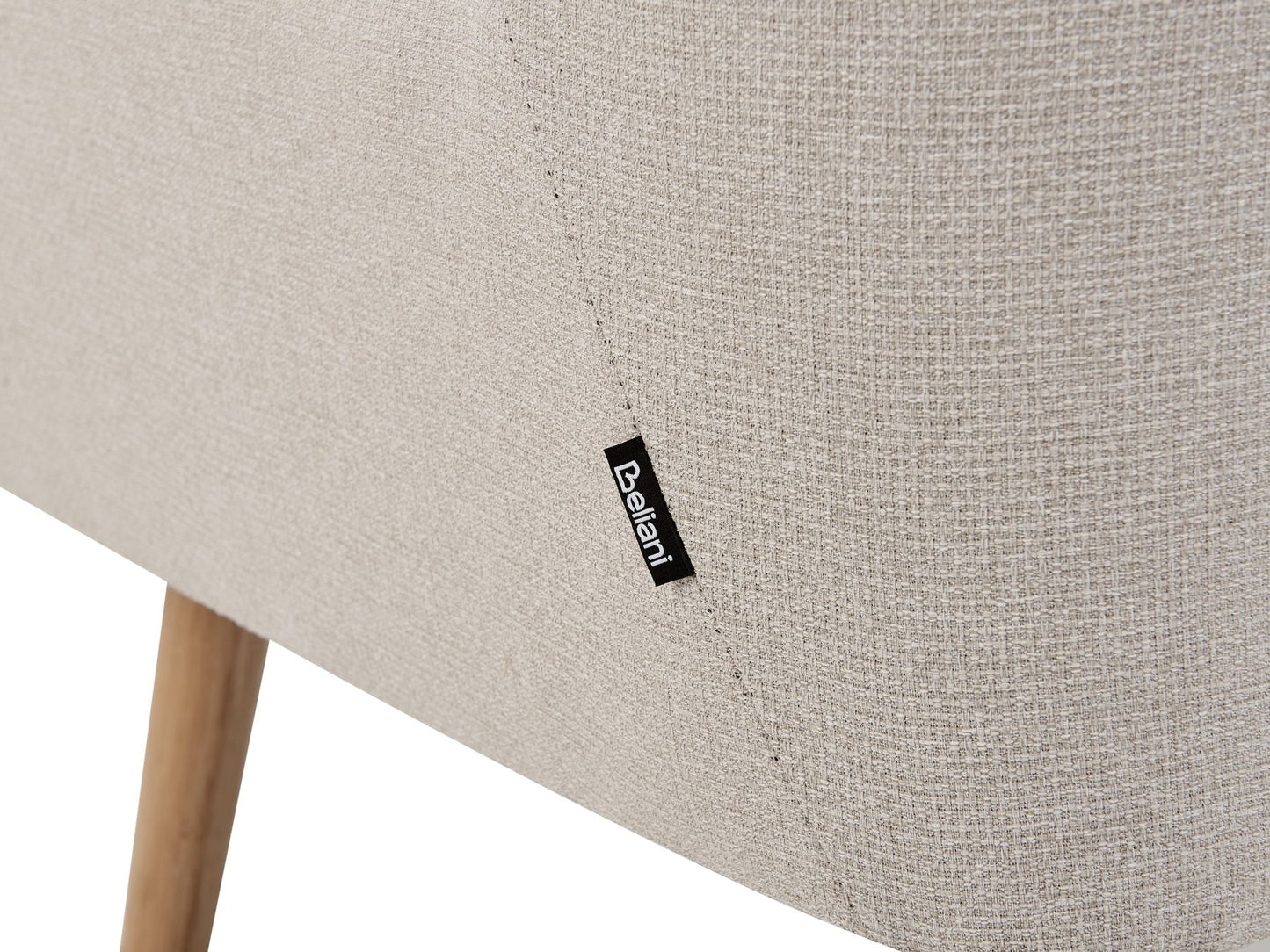 2 Seater Fabric Sofa Light Beige SKIBBY