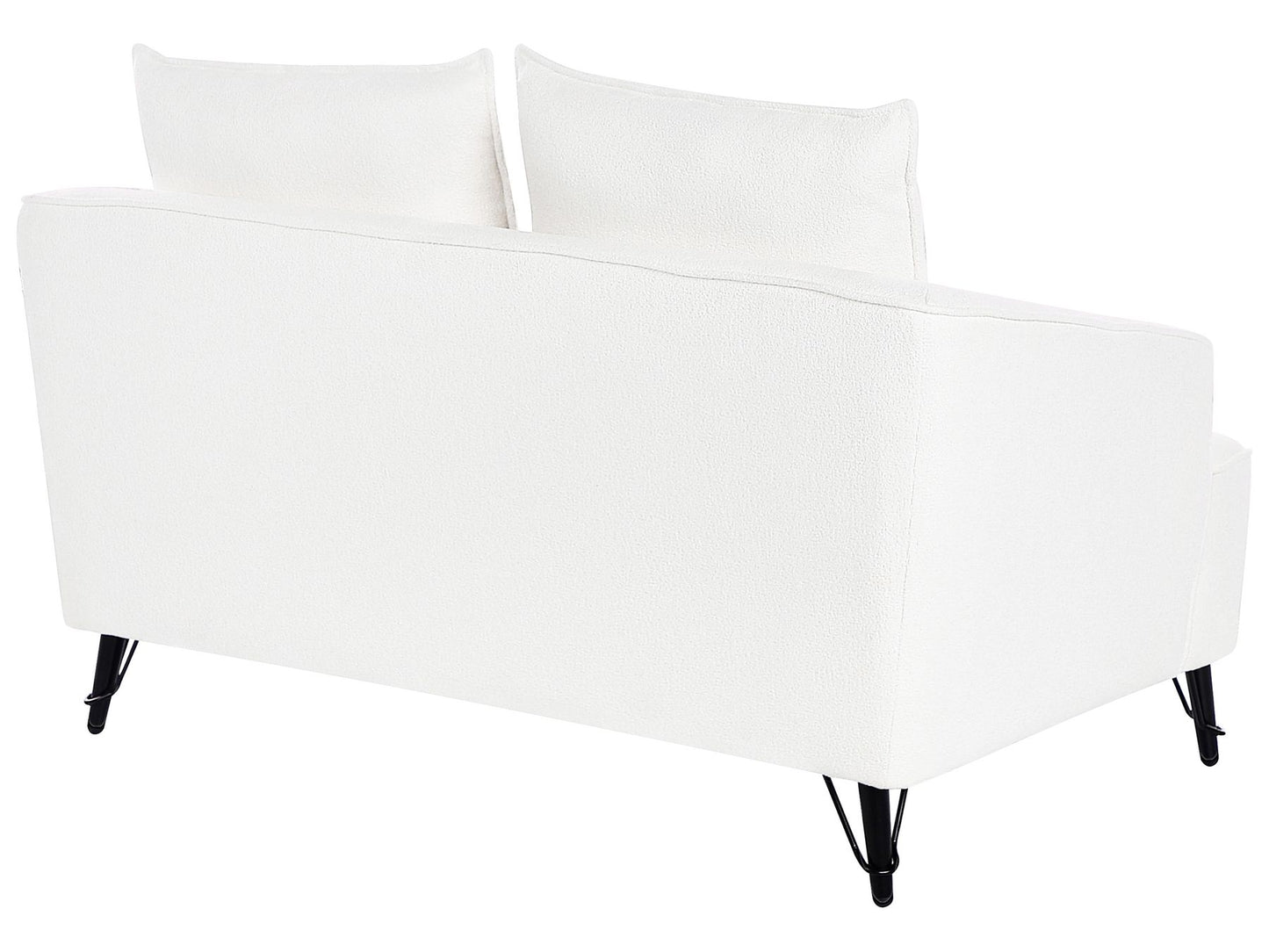 2 Seater Boucle Sofa White HOBRO
