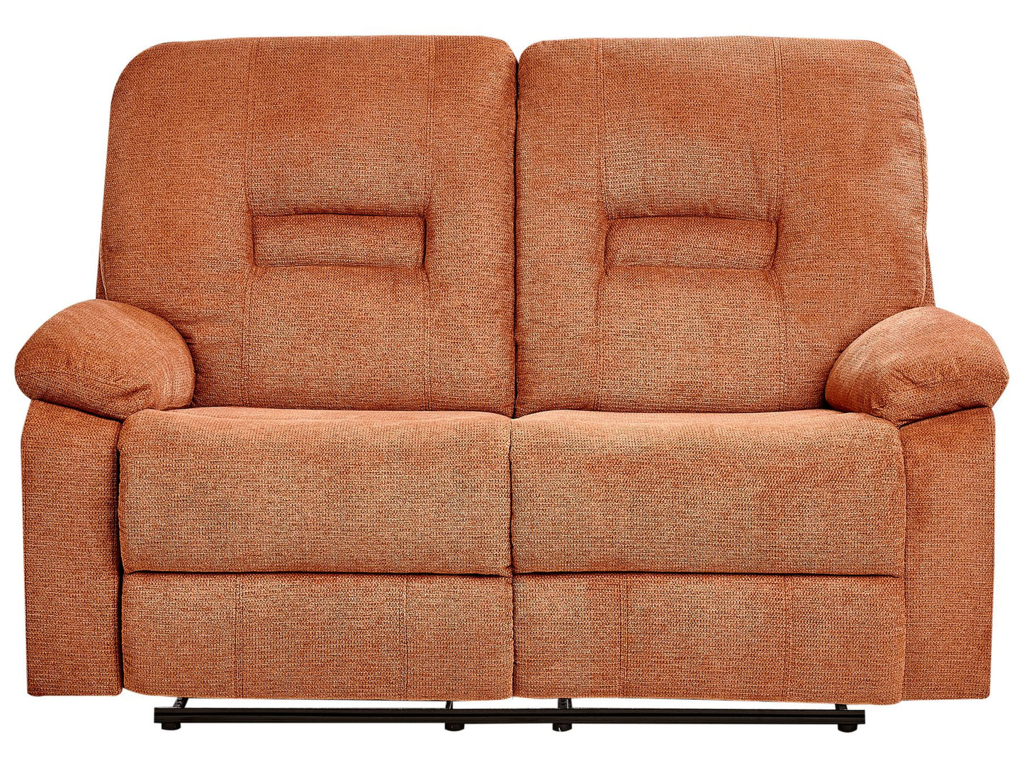 2 Seater Fabric Manual Recliner Sofa Orange BERGEN