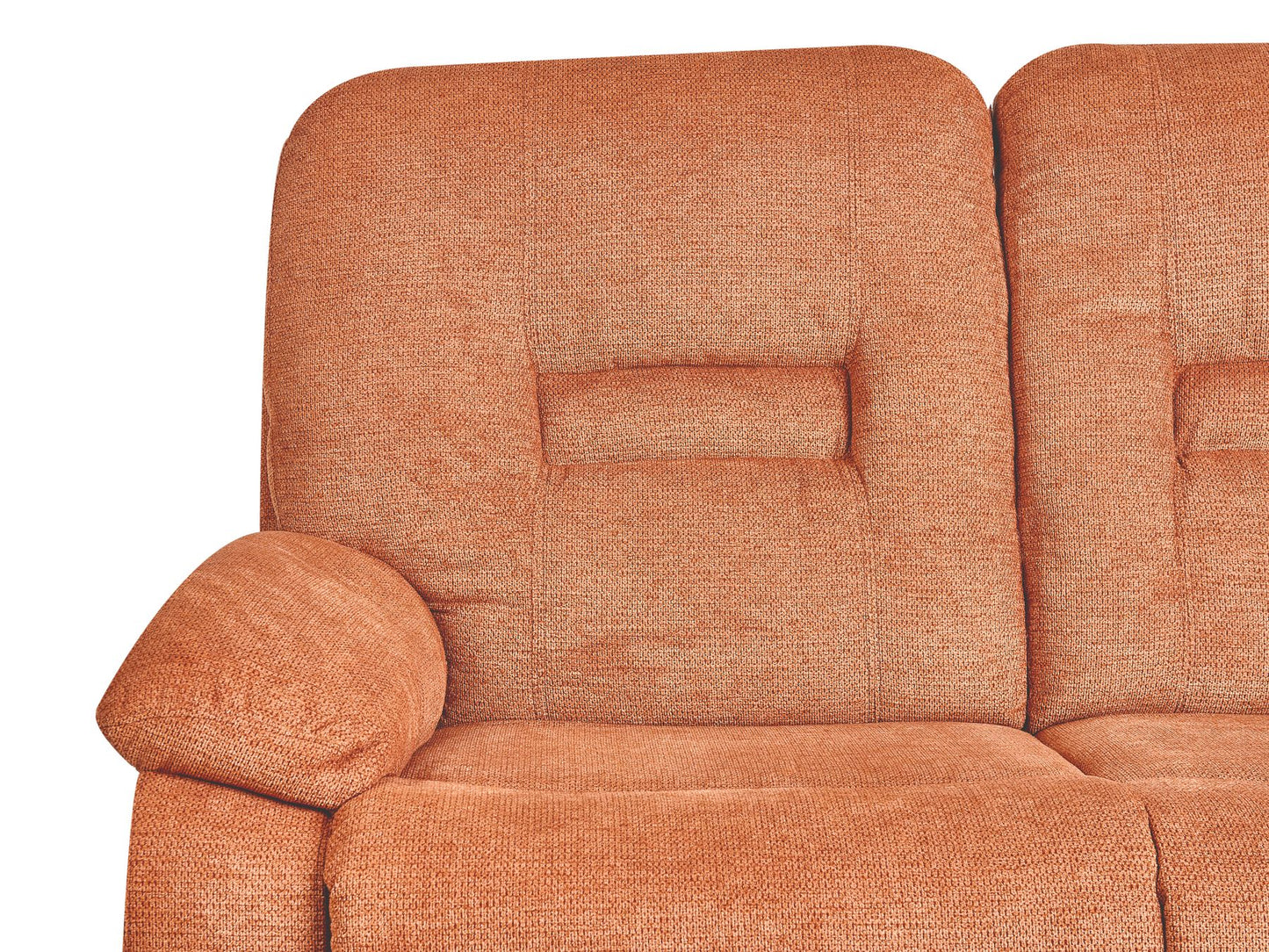 2 Seater Fabric Manual Recliner Sofa Orange BERGEN