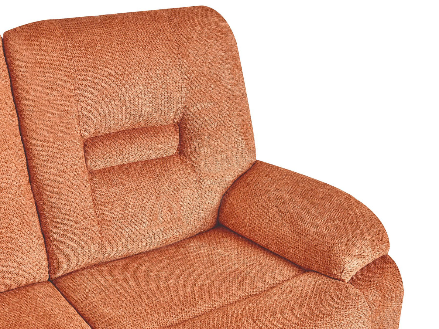 2 Seater Fabric Manual Recliner Sofa Orange BERGEN