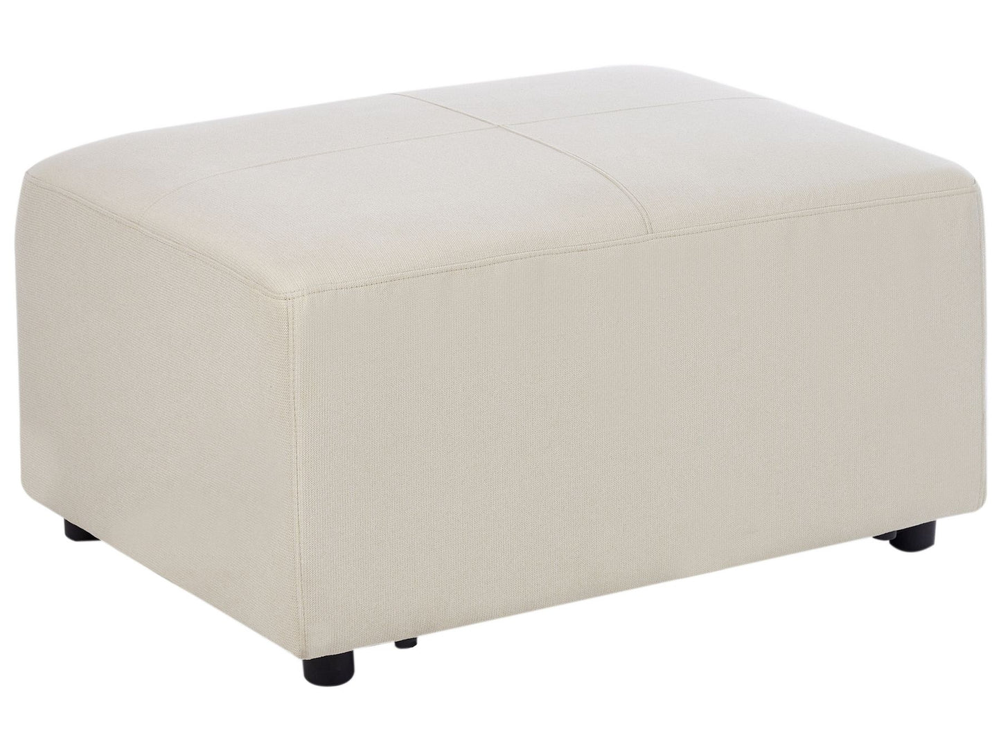 Left Hand Fabric Corner Sofa with Ottoman Light Beige KOHLO