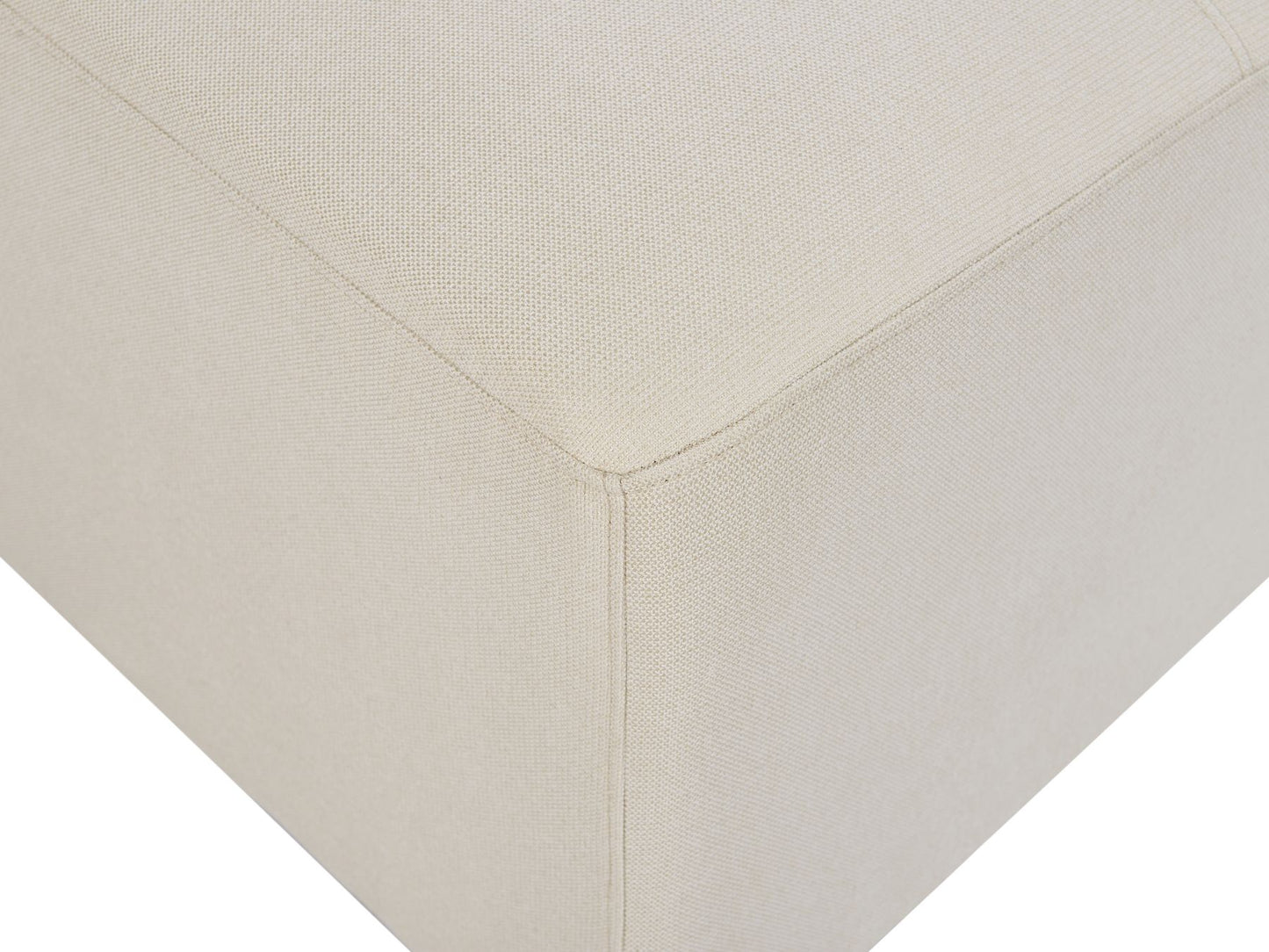 Left Hand Fabric Corner Sofa with Ottoman Light Beige KOHLO