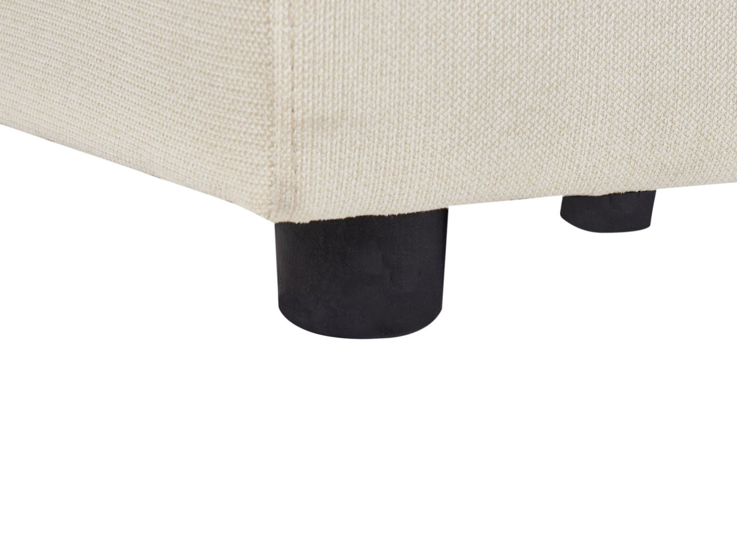 Left Hand Fabric Corner Sofa with Ottoman Light Beige KOHLO