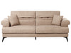 3 Seater Fabric Sofa Light Brown
