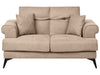 2 Seater Fabric Sofa Light Brown