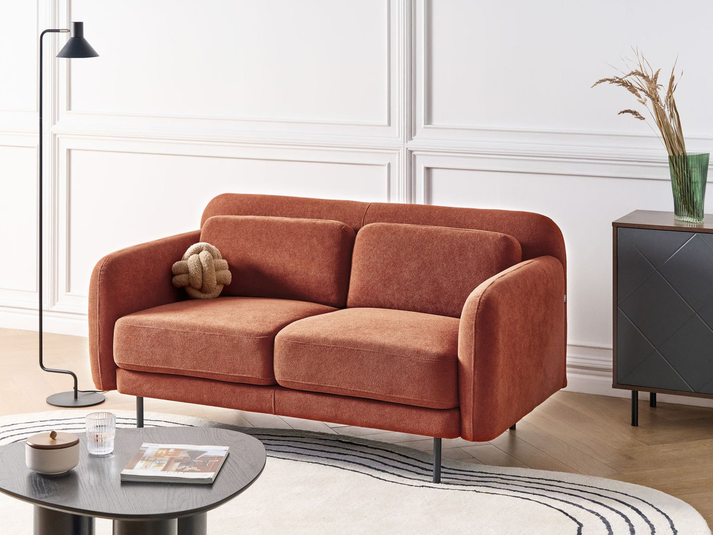 Fabric Sofa Orange LILAND