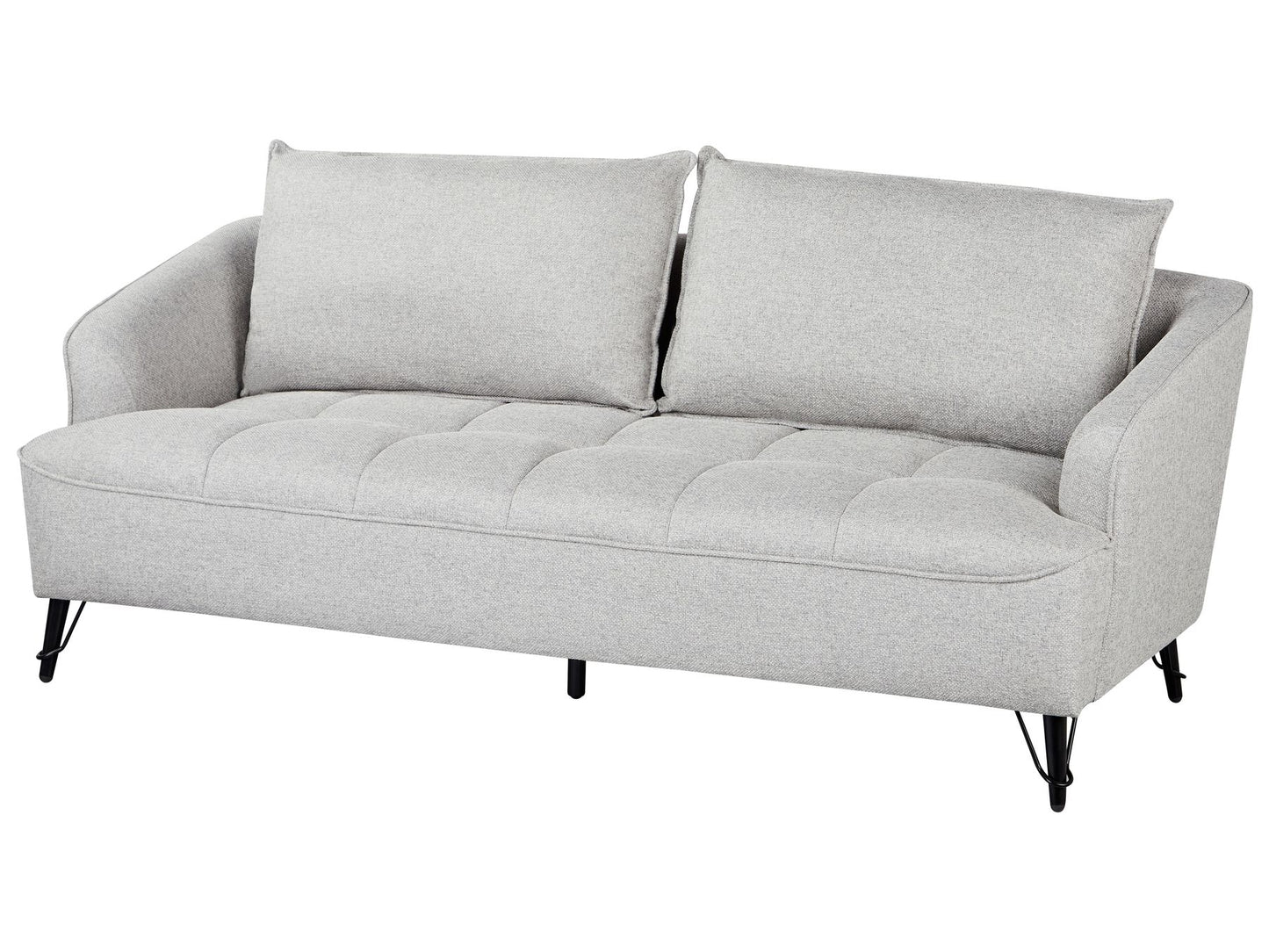 3 Seater Fabric Sofa Grey HOBRO