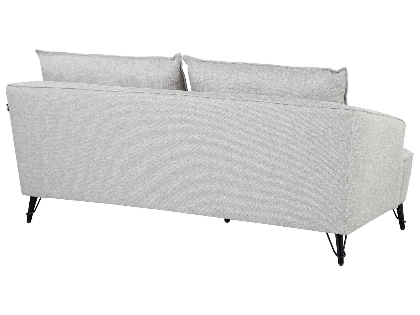 3 Seater Fabric Sofa Grey HOBRO