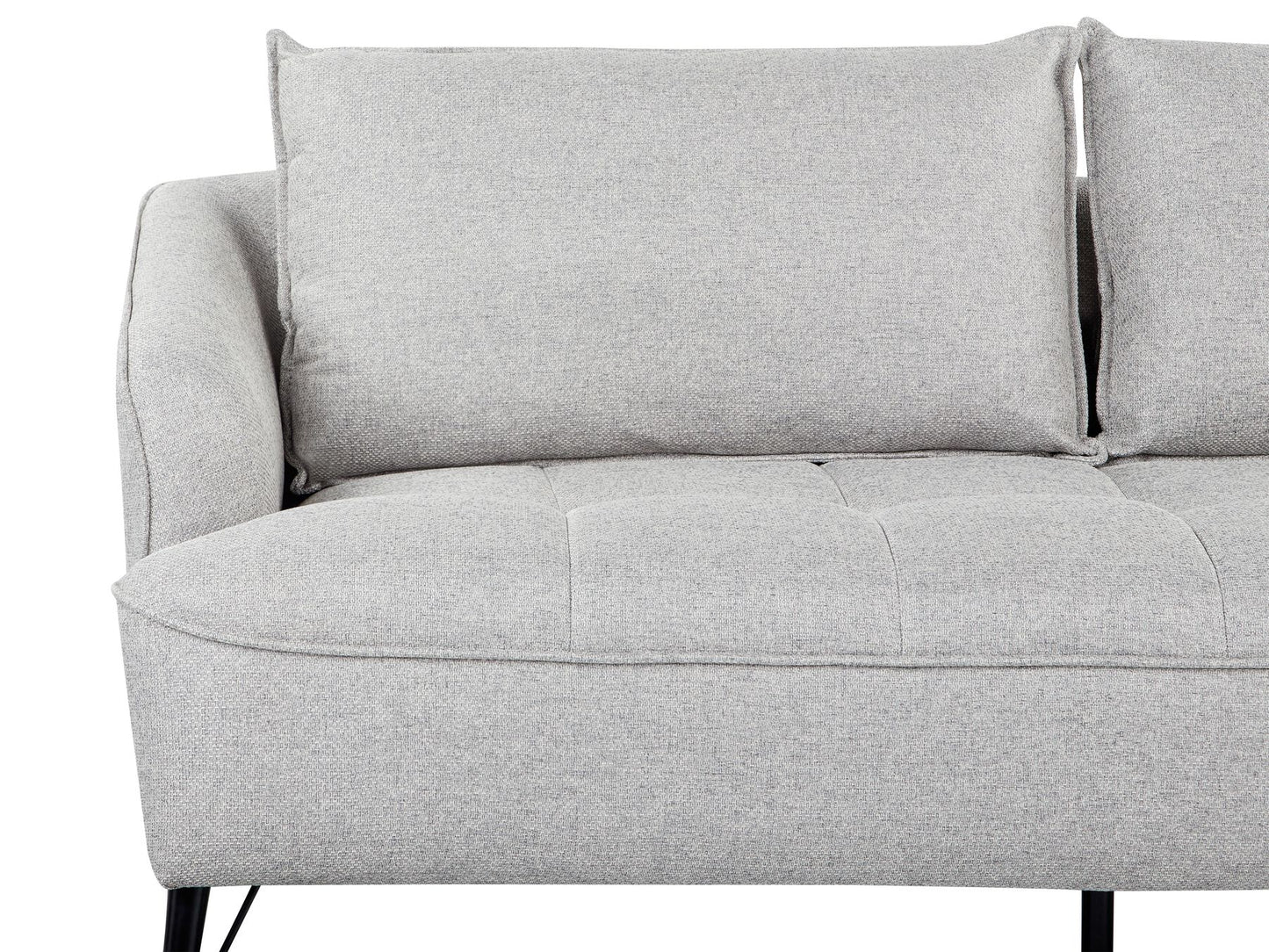 3 Seater Fabric Sofa Grey HOBRO