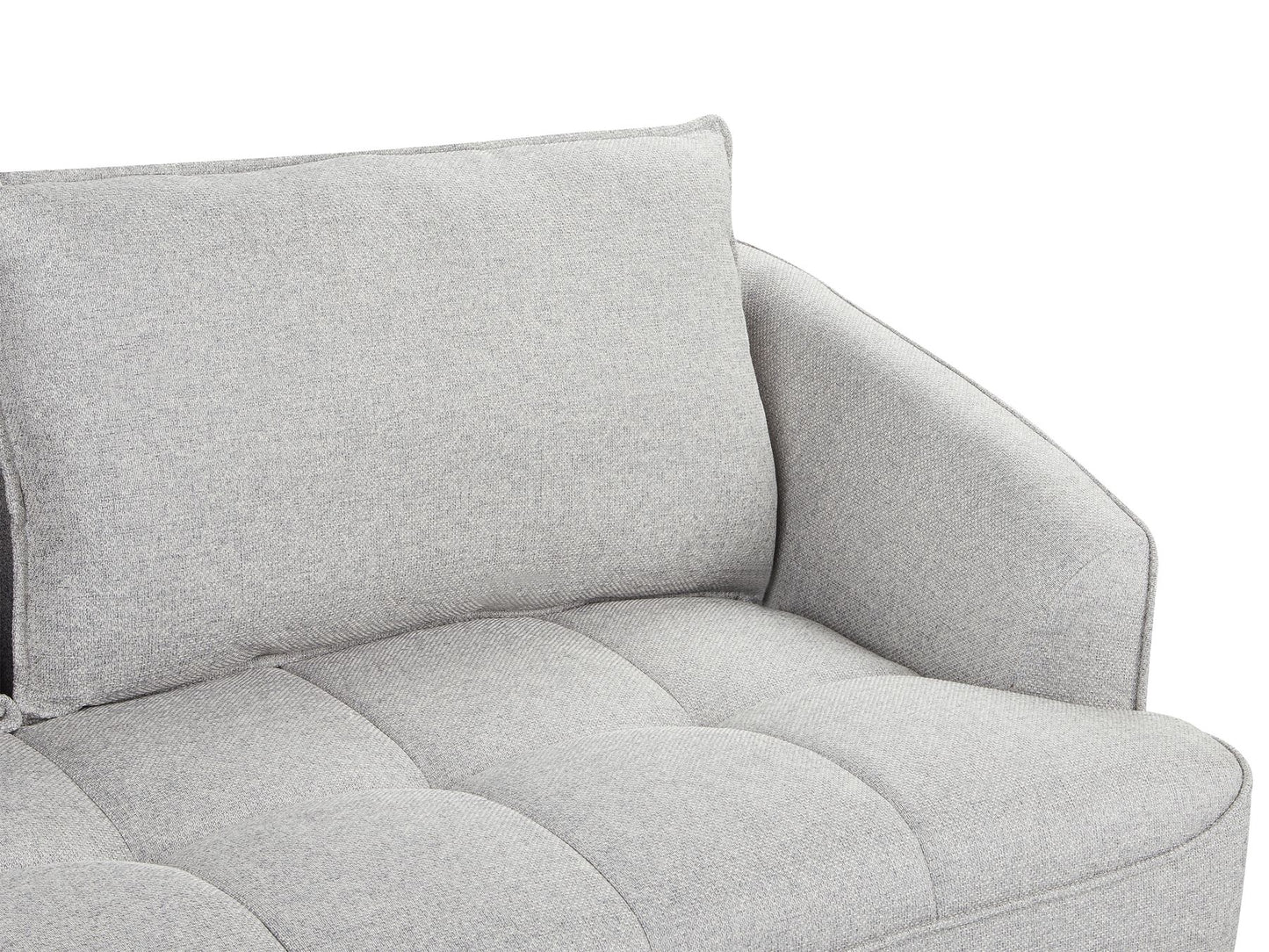 3 Seater Fabric Sofa Grey HOBRO