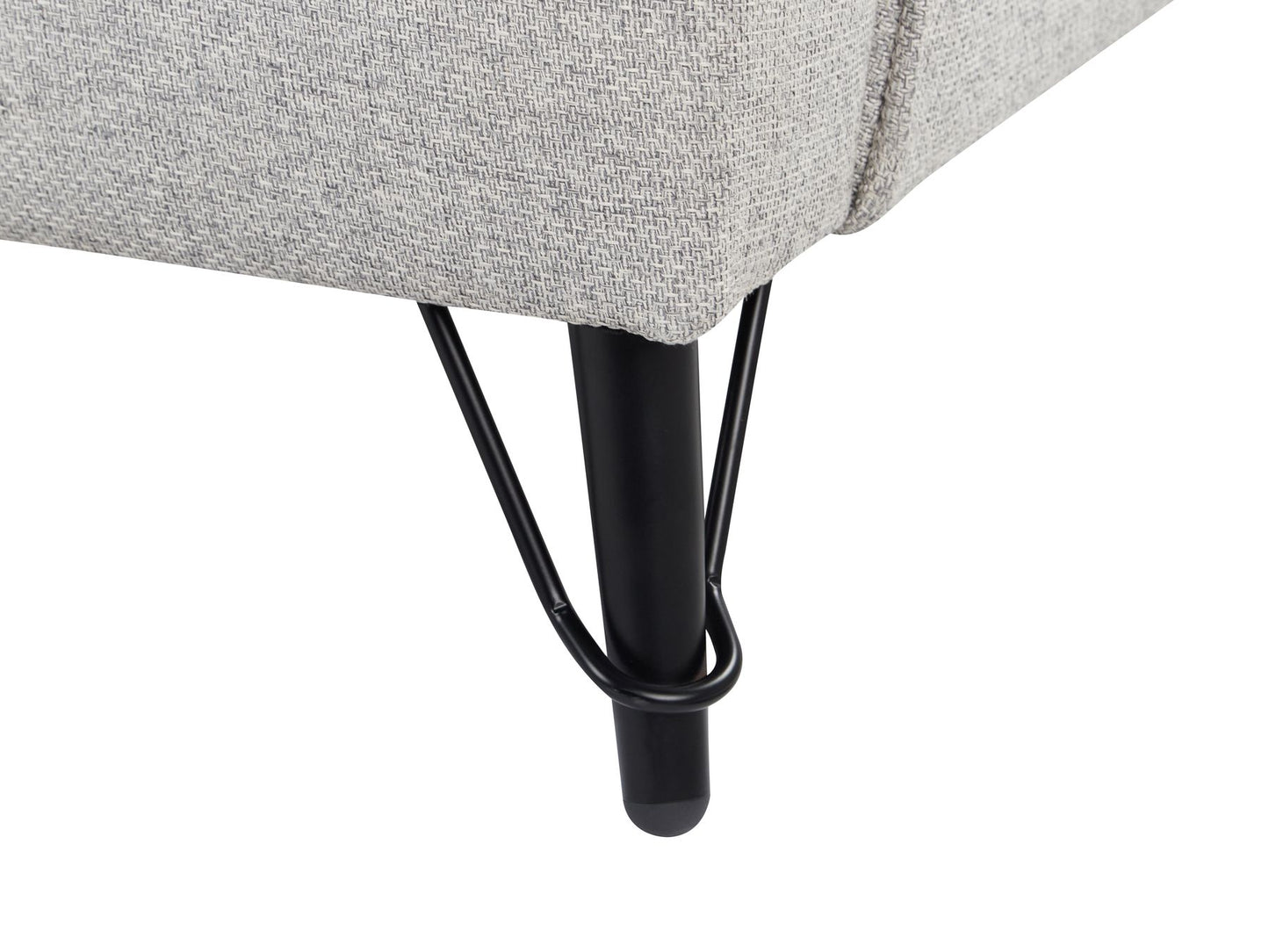 3 Seater Fabric Sofa Grey HOBRO