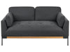 2 Seater Fabric Sofa Black
