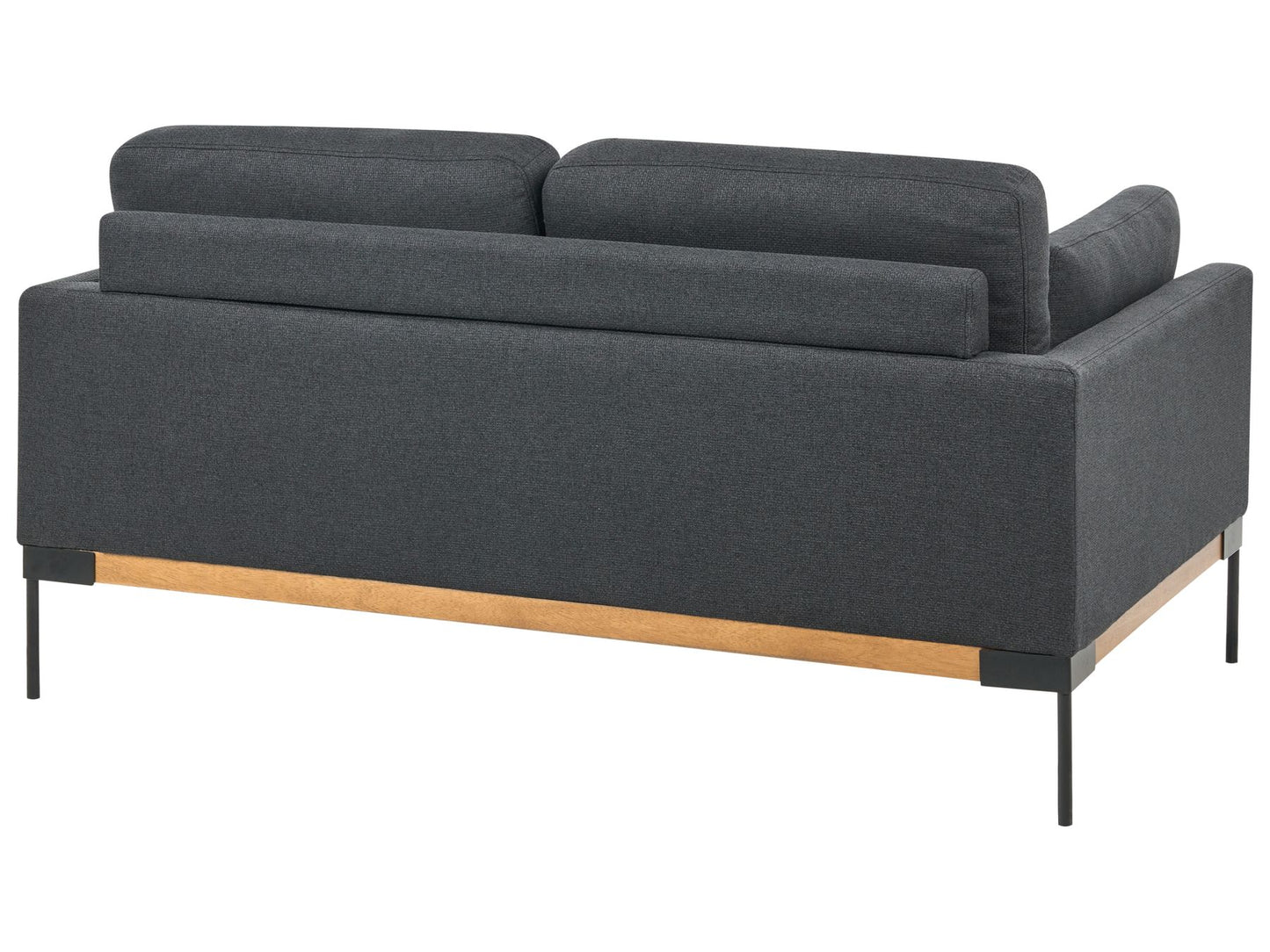 2 Seater Fabric Sofa Black SKAVEN