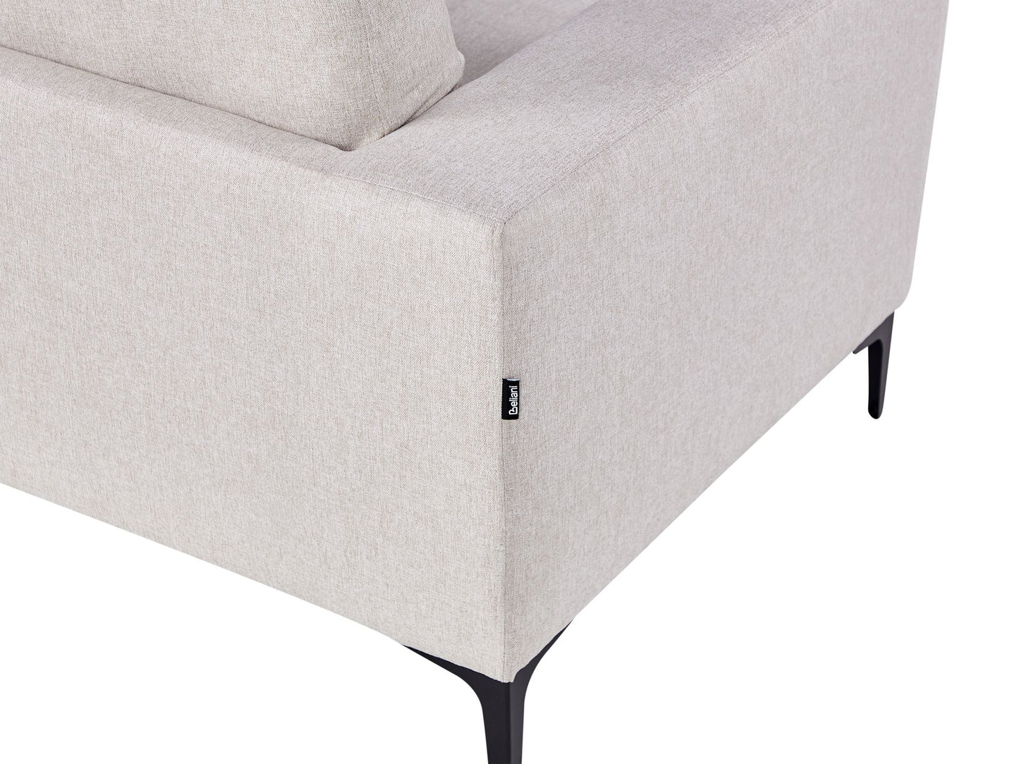3 Seater Fabric Sofa Beige VADSTENA