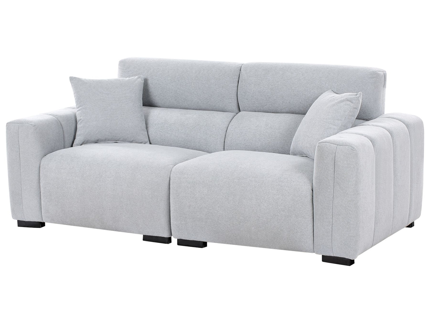 3 Seater Fabric Sofa Light Blue FAUSKAN