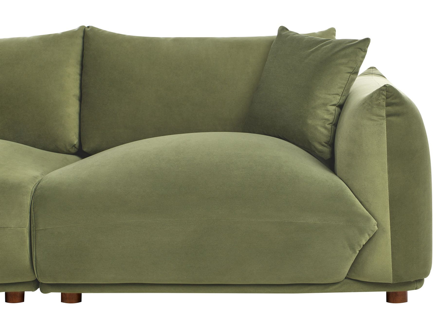 Sofa LUVOS Velvet Green 3 Seater