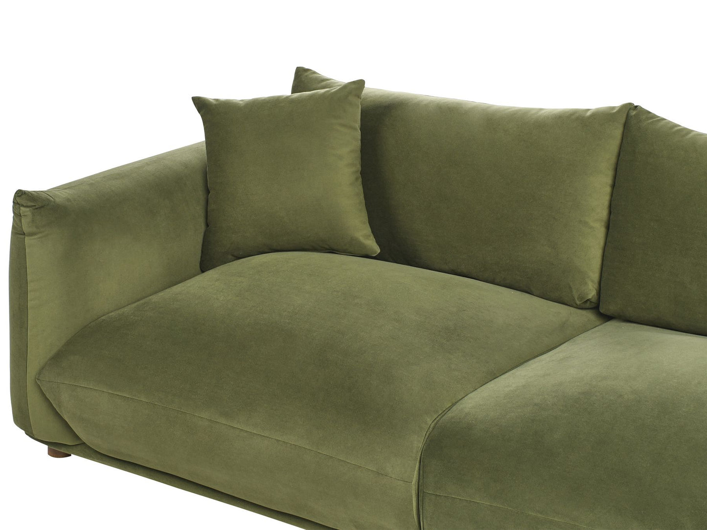 Sofa LUVOS Velvet Green 3 Seater