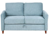 2 Seater Fabric Sofa with Storage Blue